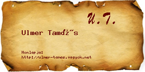 Ulmer Tamás névjegykártya